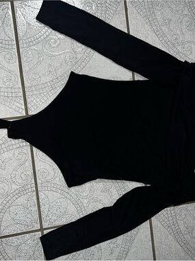 Aritzia Black Long Sleeve Bodysuit